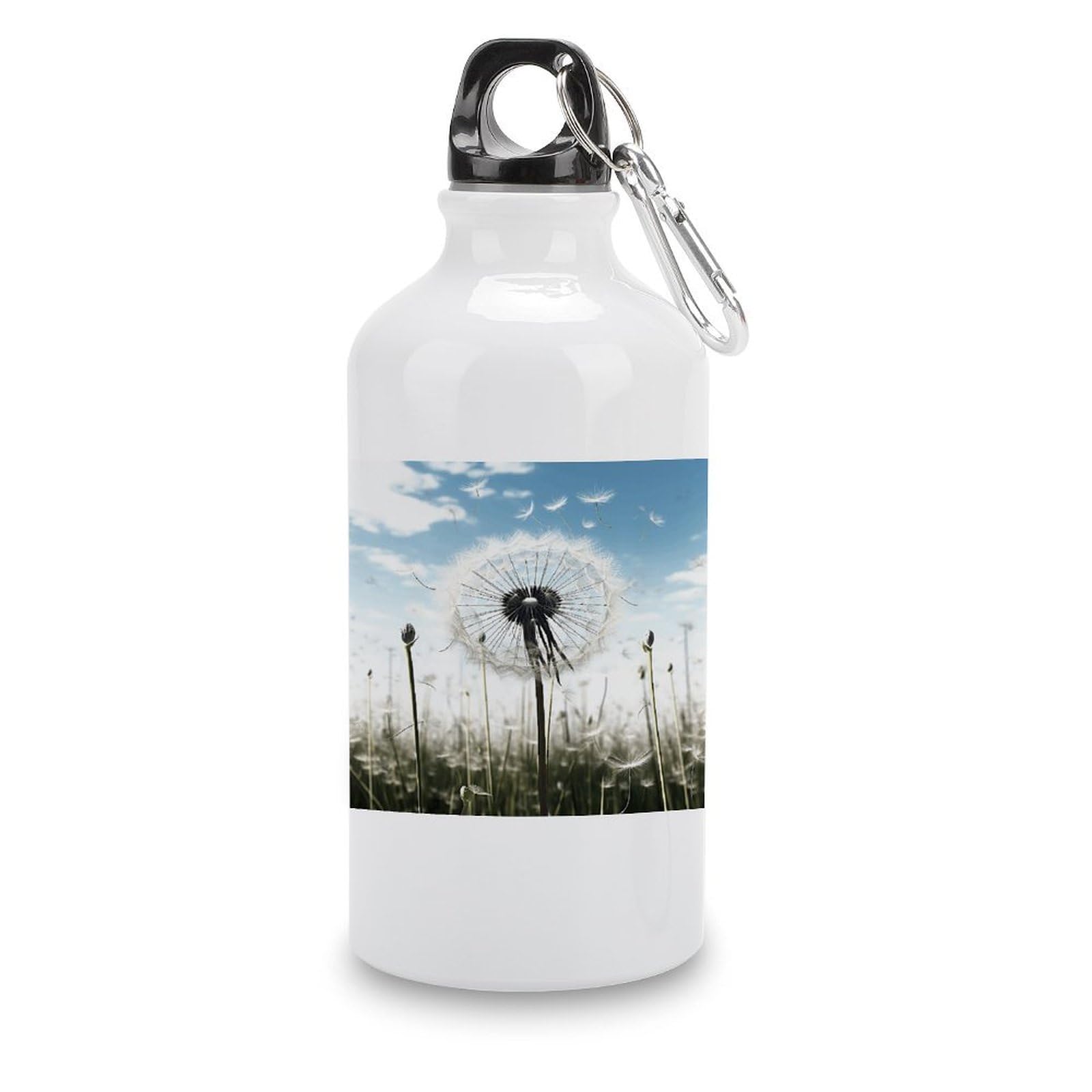 Fekiloot Style Dandelion Aluminum Water Bottle Travel Tumbler Reusable Lightweight Outdoor Sports Water Bottles For Gym Sports Camping Hiking Fishing400ml