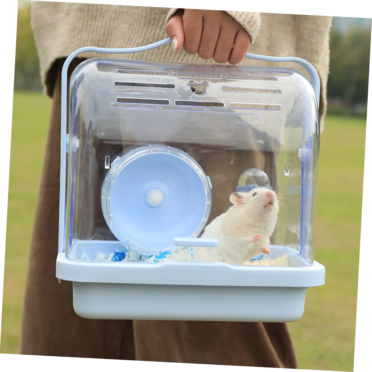 YARNOW Cage pour Hamster Étui Portable pour Animaux De Compagnie Étui De Transport pour Petits Animaux