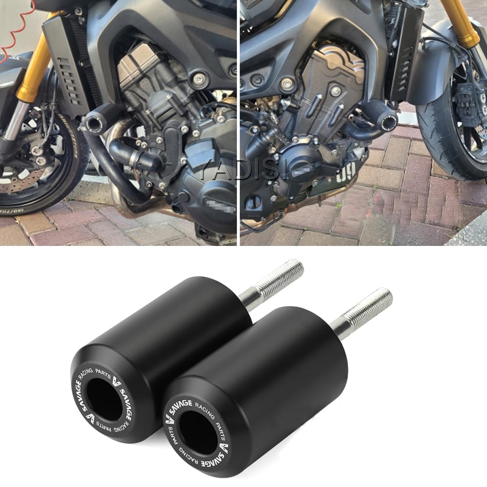スチール製 黒 マフラー 取り付け用パーツ付き MT-07用 🎯 MT-07用 TRACER GT用 MT-09用 MT-09 SP