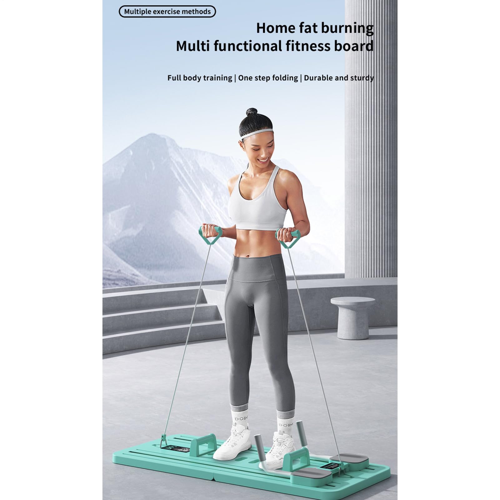 Pilates Reformer - Tavola per addominali e pilates, per allenamento completo, strumento fisico multifunzionale, strumento domestico per uomini e donne, allenamento fitness, attrezzatura per esercizi