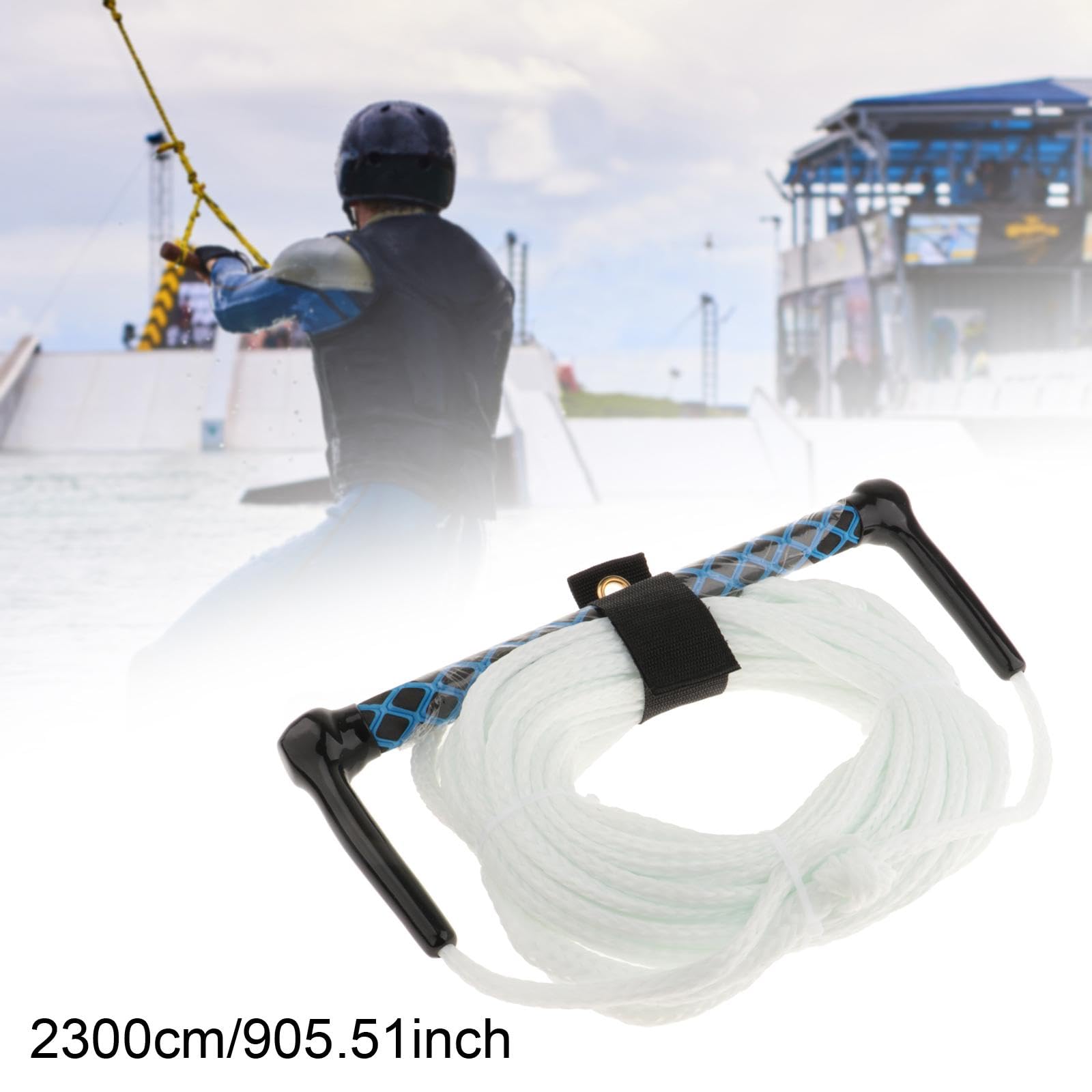 Cuerda para Esquí Acuático, Cuerda para Esquí Acuático con Asa, Cuerda Ligera Y Multifuncional para Wakeboard, 75 Pies para Accesorios de Esquí Y Surf