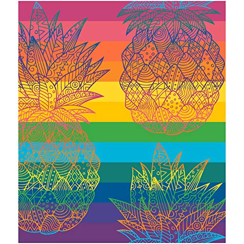 Secaneta - Toalla de Playa Doble de 175x150 cm Algodón Egipcio 100%. Piña Coorum
