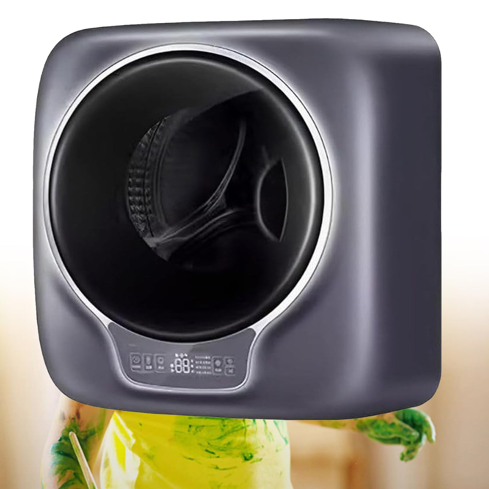 Mini lavatrice da 3 kg, lavatrice per biancheria intima a parete, mini lavatrice compatta completamente automatica a carica frontale, con pannello di controllo ＆ APP, per viaggi, appartamenti