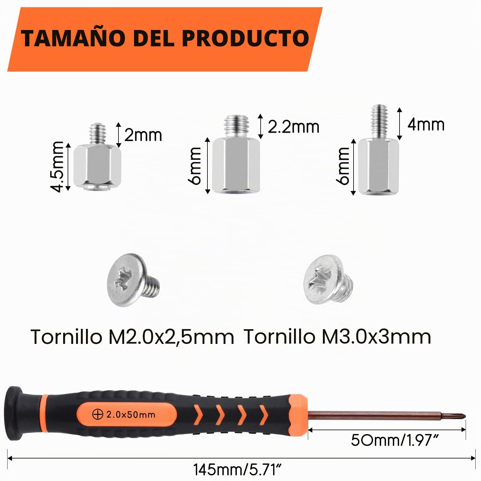 ASTARON M.2 SSD Tornillos Kit，Nvme M2 ps5 Tornillos Adecuado para ASUS MSI Gigabyte NGFF Motherboard