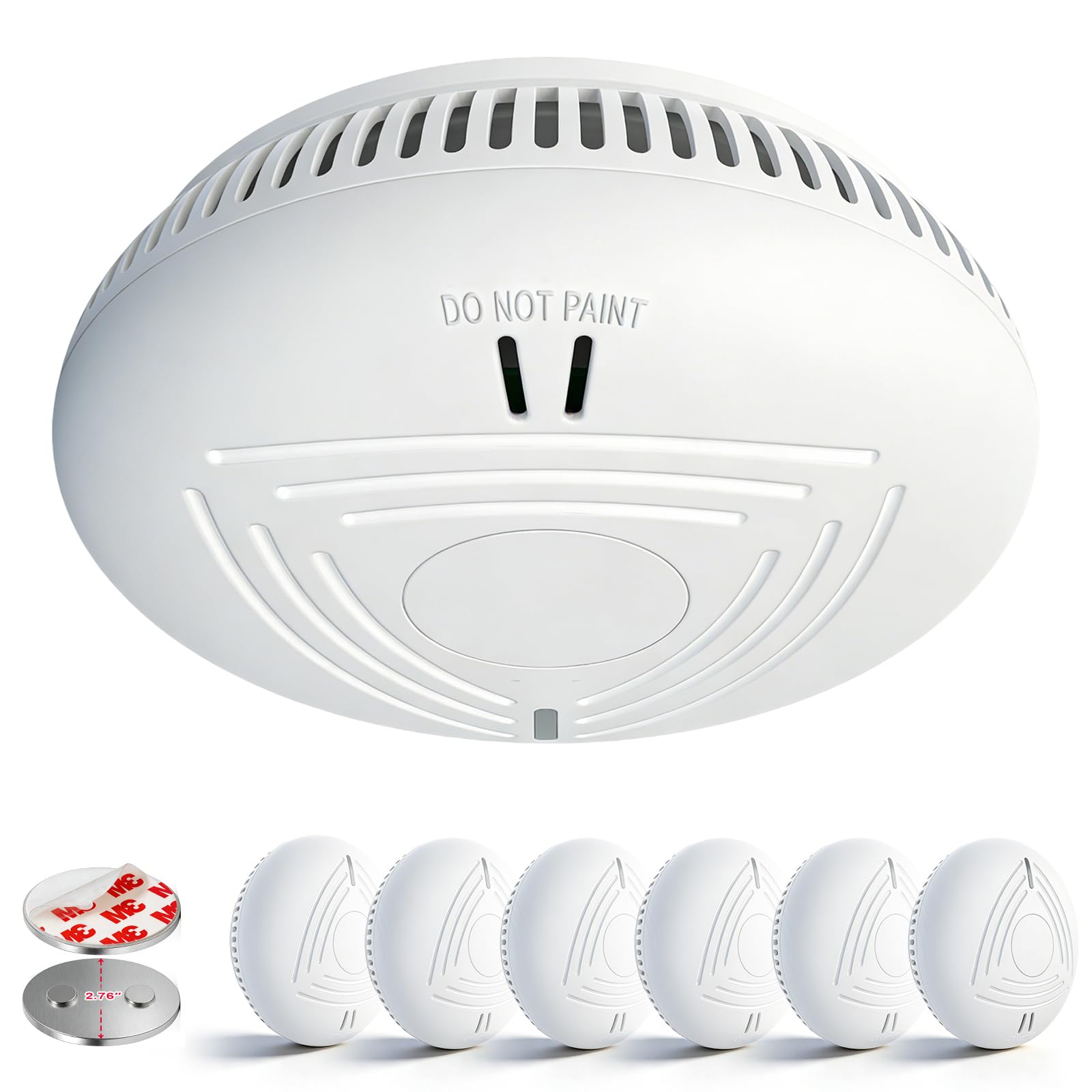 DAYTECH Rauchmelder 10 Jahre Batterie – 6er Rauchmelder mit Magnethalterung Set, TÜV Rheinland Zertifiziert, Feuermelder mit 85 dB & Test/Stummschaltung – Brandmelder für Schlafzimmer, Kinderzimmer