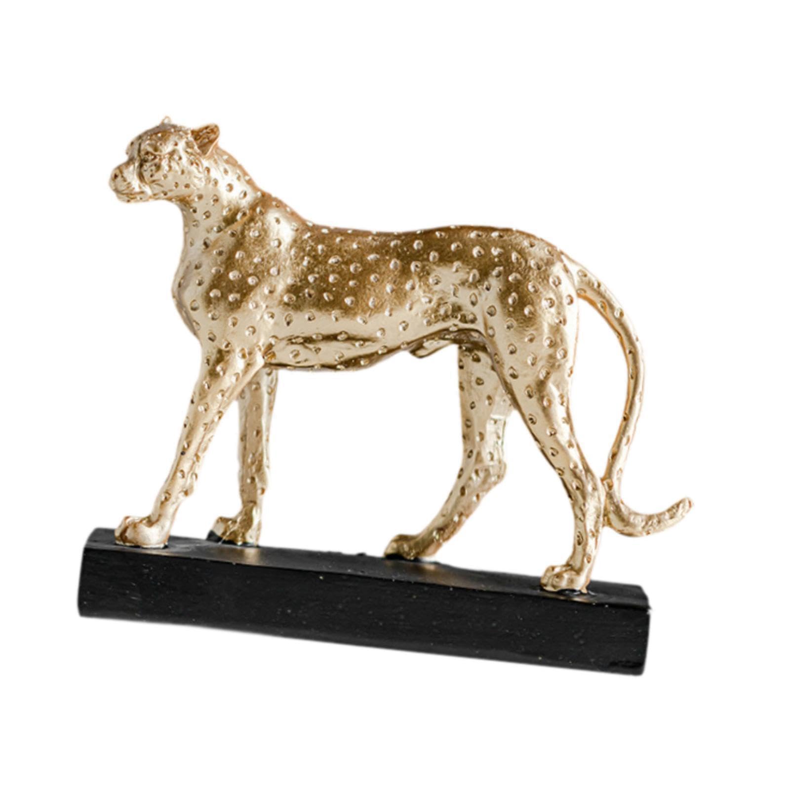 PIXZCSA Cheetah Figurine Centerpiece Living Room Decor Gift For Friends Beautifully Crafted Resin Ornament Balcony Etc Sidewalks