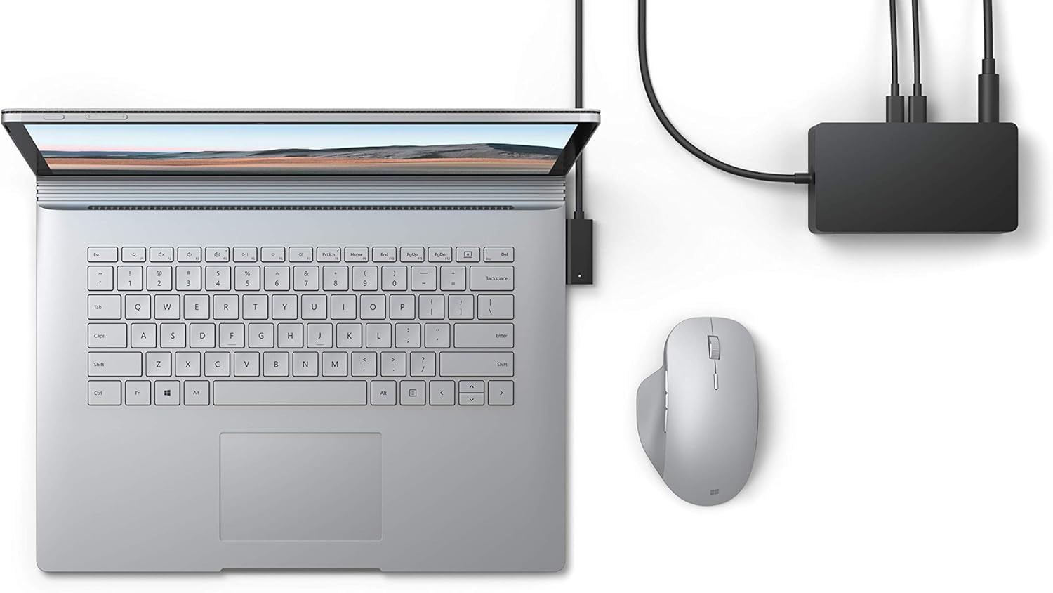 Stacja dokująca do Microsoft Surface A1917 (Dock 2) wraz z zasilaczem 199 W – kompatybilna z Surface Pro 7/8/9, Surface Laptop, Surface Go, Surface Book – oryginalny Microsoft Dock