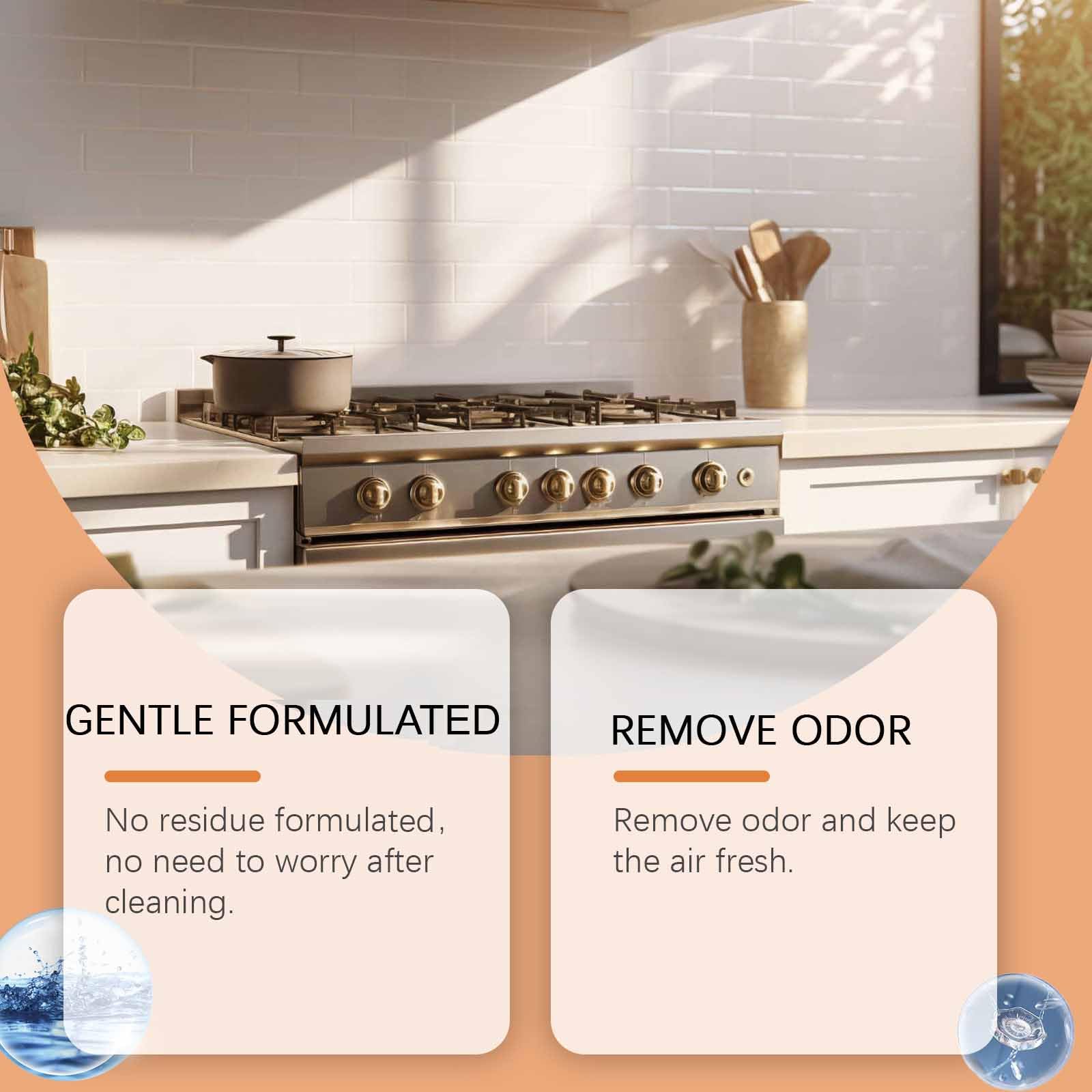 Mehrzweck-Oberflächenreiniger Küche Fettentfernung,neue Heavy Duty Küche Öl Entferner Spray Degreaser,Allzweck-Tiefenreinigung Spray,Kitchen Reinigung hartnäckige Fleck Entferner pulverización (5pcs)