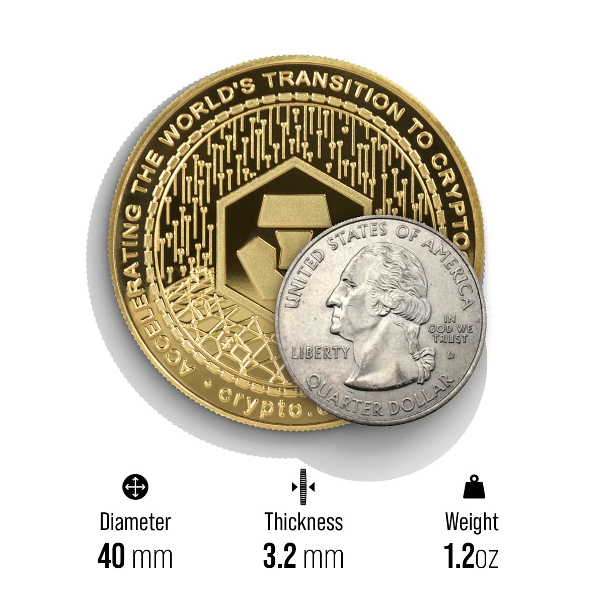 Cryptochips Crypto.com (CRO) Moneda criptográfica física | Criptomoneda  conmemorativa que puedes HODL : Amazon.com.mx: Juguetes y Juegos