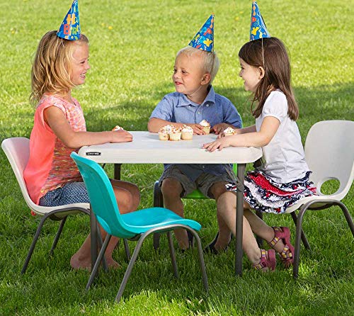 Image of LIFETIME 80472 Kids Stacking Chair (4 Pack), Glacier Blue