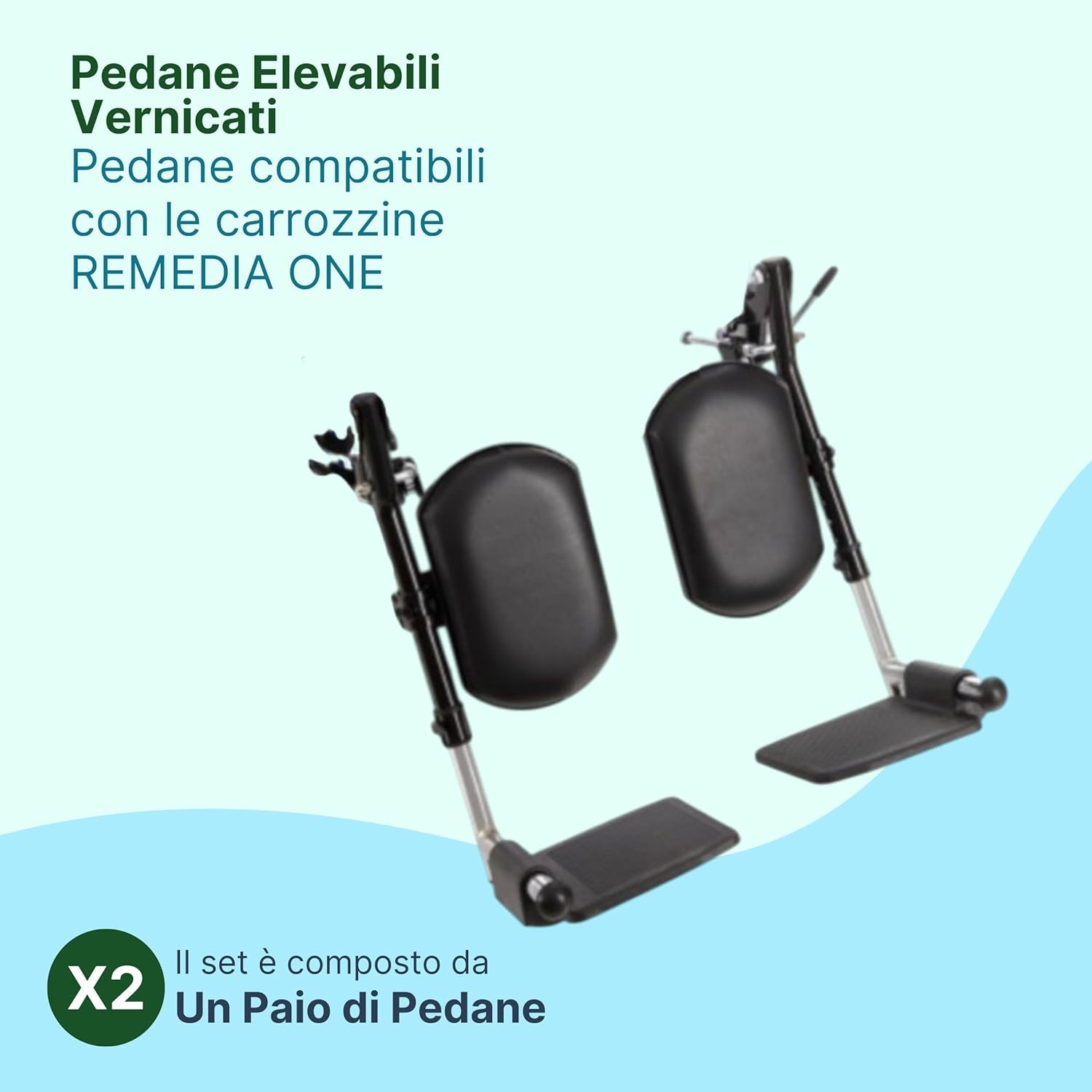 Poggiapiedi per Sedia a Rotelle, Pedane Elevabili, 2 Pezzi