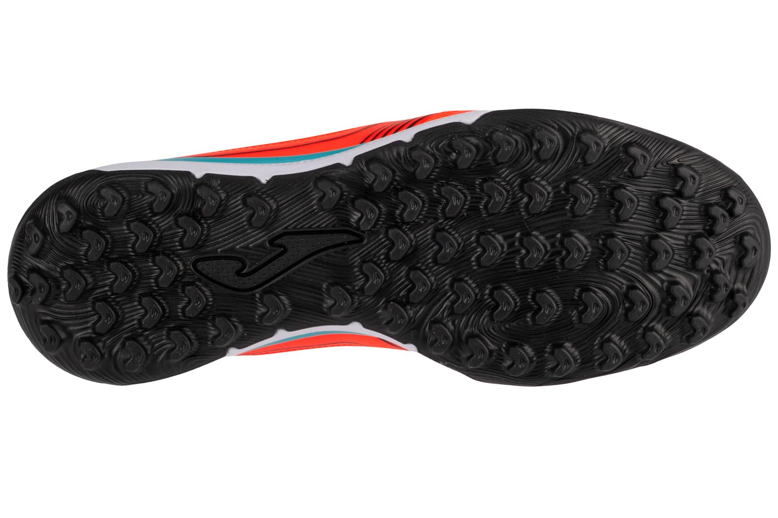 Joma Tacos de fútbol para césped, Parte Superior de Malla Transpirable, ventilación VTS, Puntera de protección, Entresuela de Phylon, Suela Resistente, Naranja., 42 EU