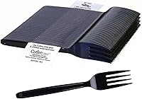 Vista 1 de WNA Cutlerease - Recambio de tenedor de plástico negro, paquete a granel de 960 tenedores, para uso con sistema de dispensación de cubiertos