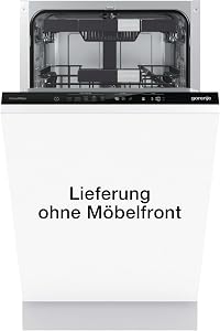 Gorenje GV583C10 Vollintegrierbarer Geschirrspüler, 45cm, 10 Maßgedecker, TotalDry automatische Türöffnung, ExtraHygiene, vollständiger Überlaufschutz, Spültemperatur bis 65°C