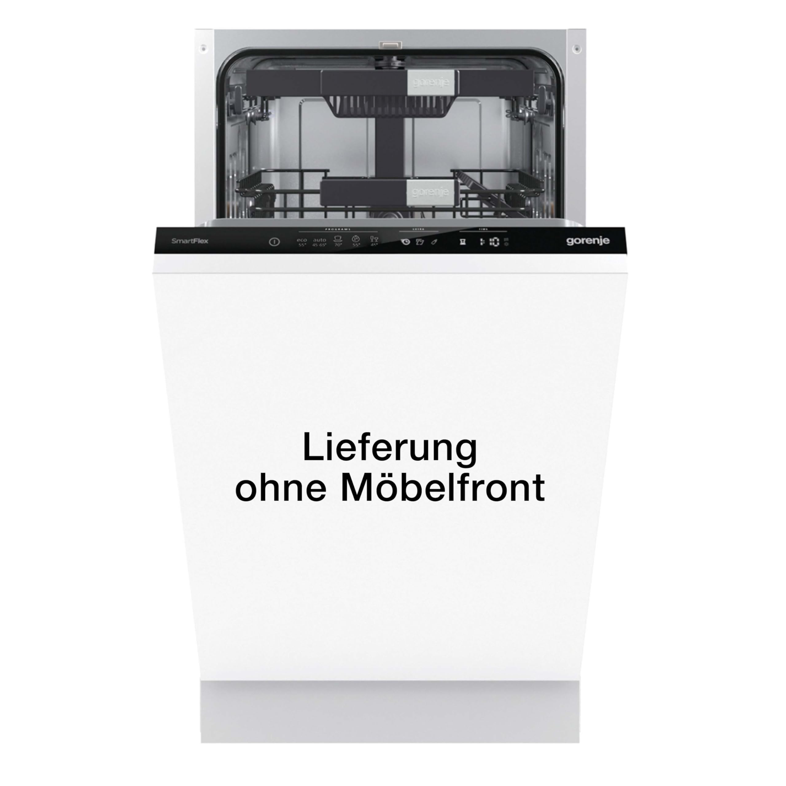 Gorenje GV583C10 Vollintegrierbarer Geschirrspüler, 45cm, 10 Maßgedecker, TotalDry automatische Türöffnung, ExtraHygiene, vollständiger Überlaufschutz, Spültemperatur bis 65°C