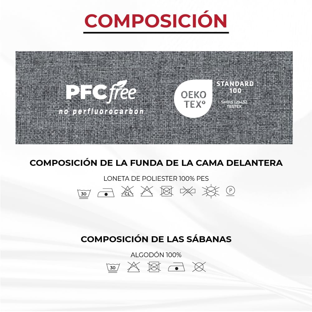 Cama Delantera + Sábana Camper para Fiat Ducato, Jumper, Boxer (2002-2025) Color Gris, Cama Extra, Camper Van, Furgoneta Camper
