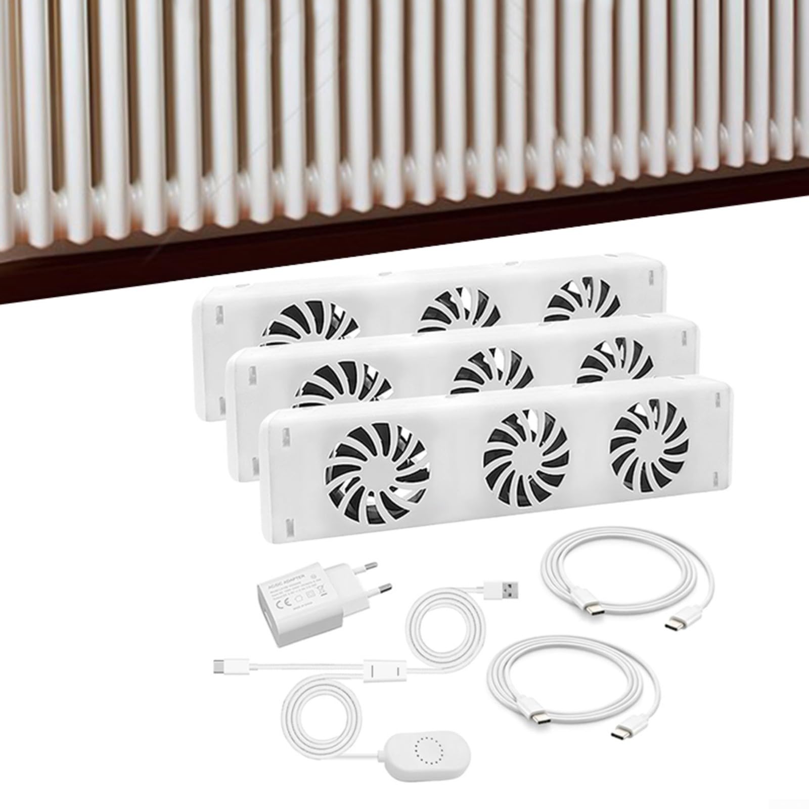 Ventilatore di riscaldamento – Ventola di raffreddamento – Smart Booster Fan – Montaggio sotto radiatore – senza piedi – Certificazione CE, ERP, RoHS e REACH (Extension kit)