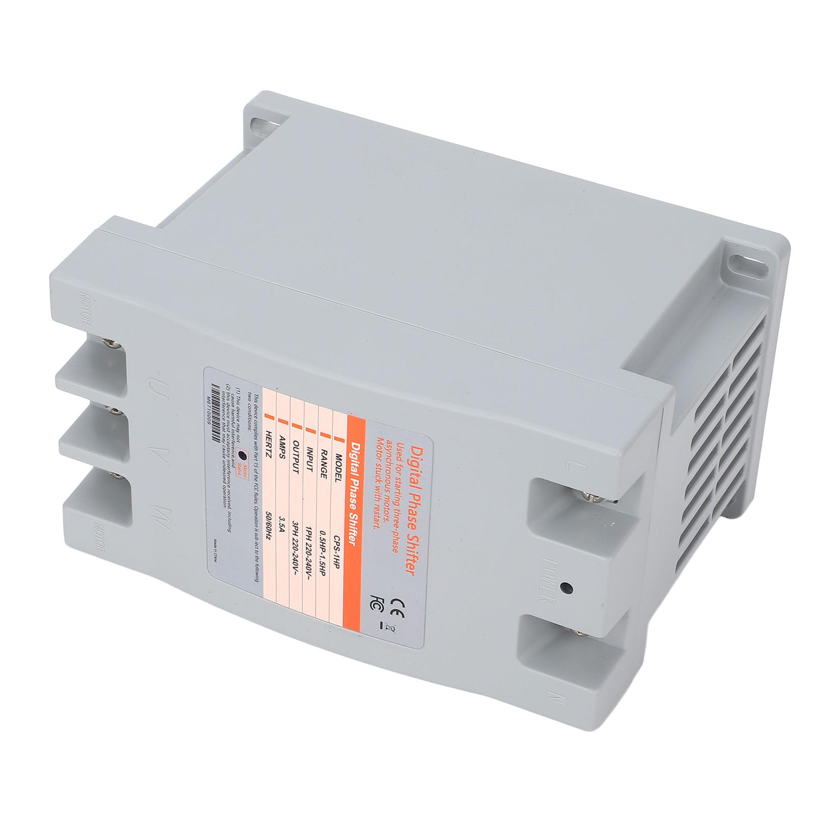 Generic Przemysłowy Konwerter Jednofazowy na Trójfazowy Stabilny Cyfrowy Konwerter Fazowy do Silników Hydraulicznych 7,3 X 4,1 X 5,3 Cala
