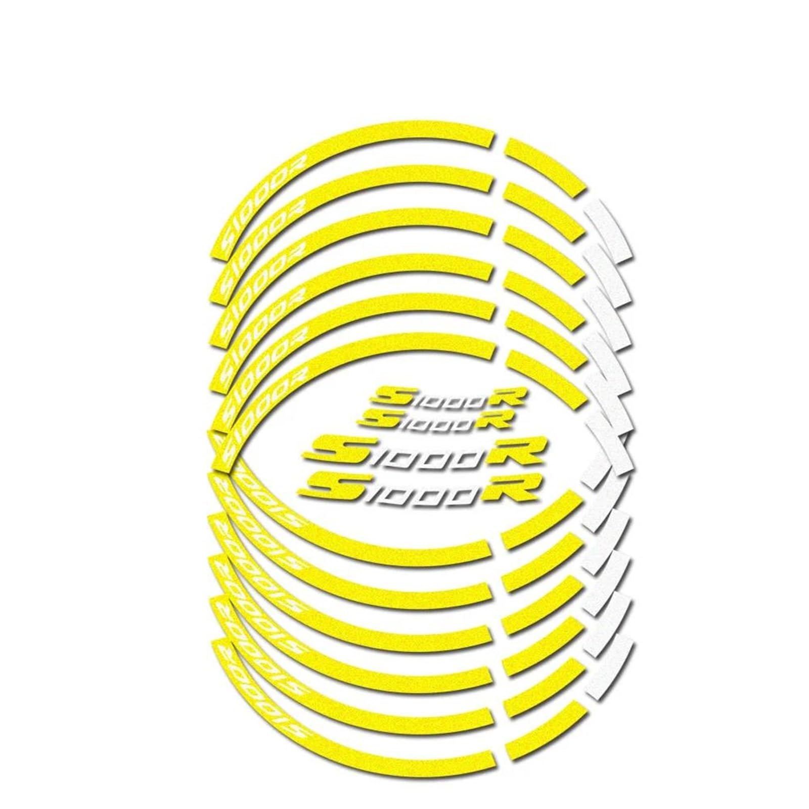 Felgenrandaufkleber Motorrad-Radnaben-Felgenaufkleber, Reflektierende Aufkleber, Dekoratives Zubehör Für S1000R S1000 R S 1000R Felgenaufkleber(Farbe 5)