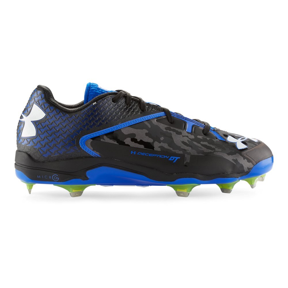 Under Armour Mens Deception Low DT Metal Cleat 12 US Black/Royal