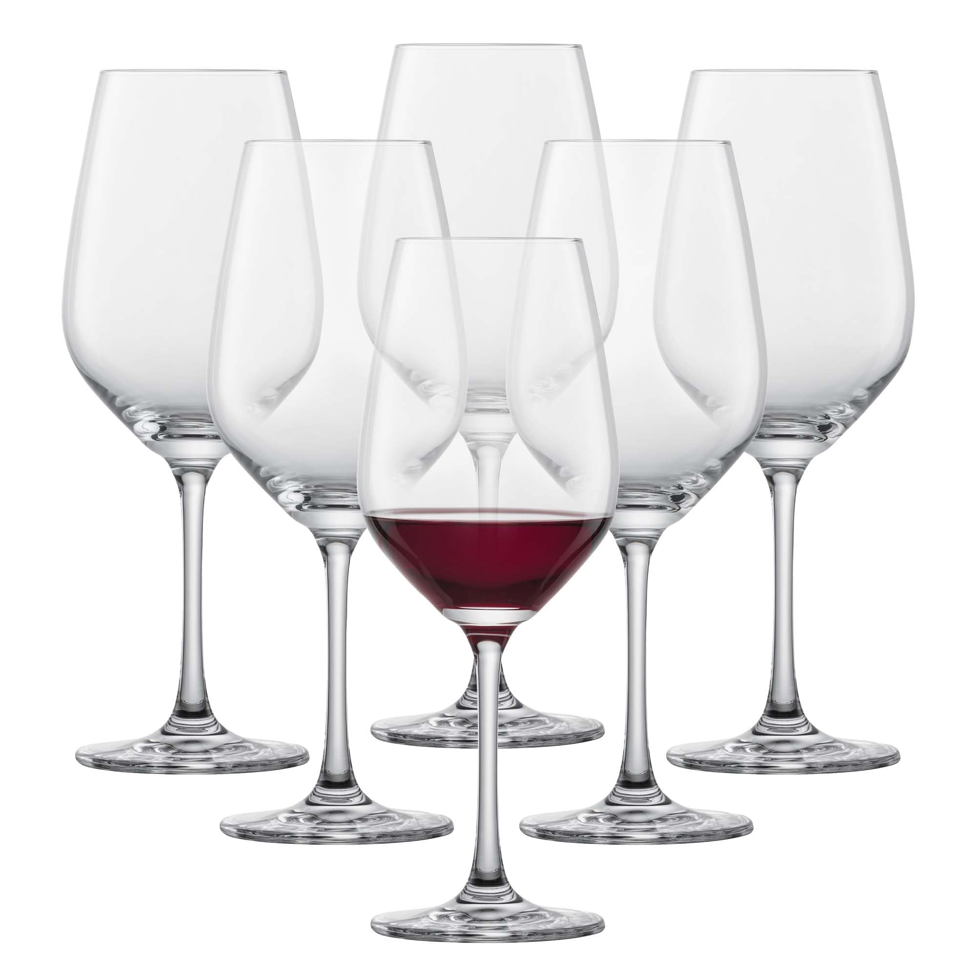 Forté Red Wine Glass (Set of 6), Burgundy Glasses for Red Wine, Dishwasher-safe Machine-made Tritan Crystal Glasses, Made in Germany (13.5 Ounce)