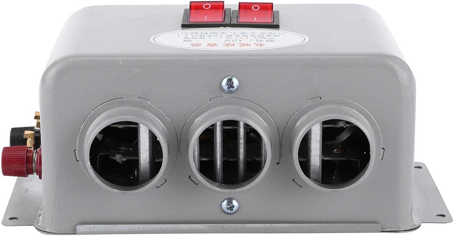 12V Car Heater Windshield Defroster Kit 600W-800W 3 Hole Warmer Heater, Truck Heater Portable Car Heater and Defroster Defogger for Truck Vehicle Taxi in Winter Low Noise