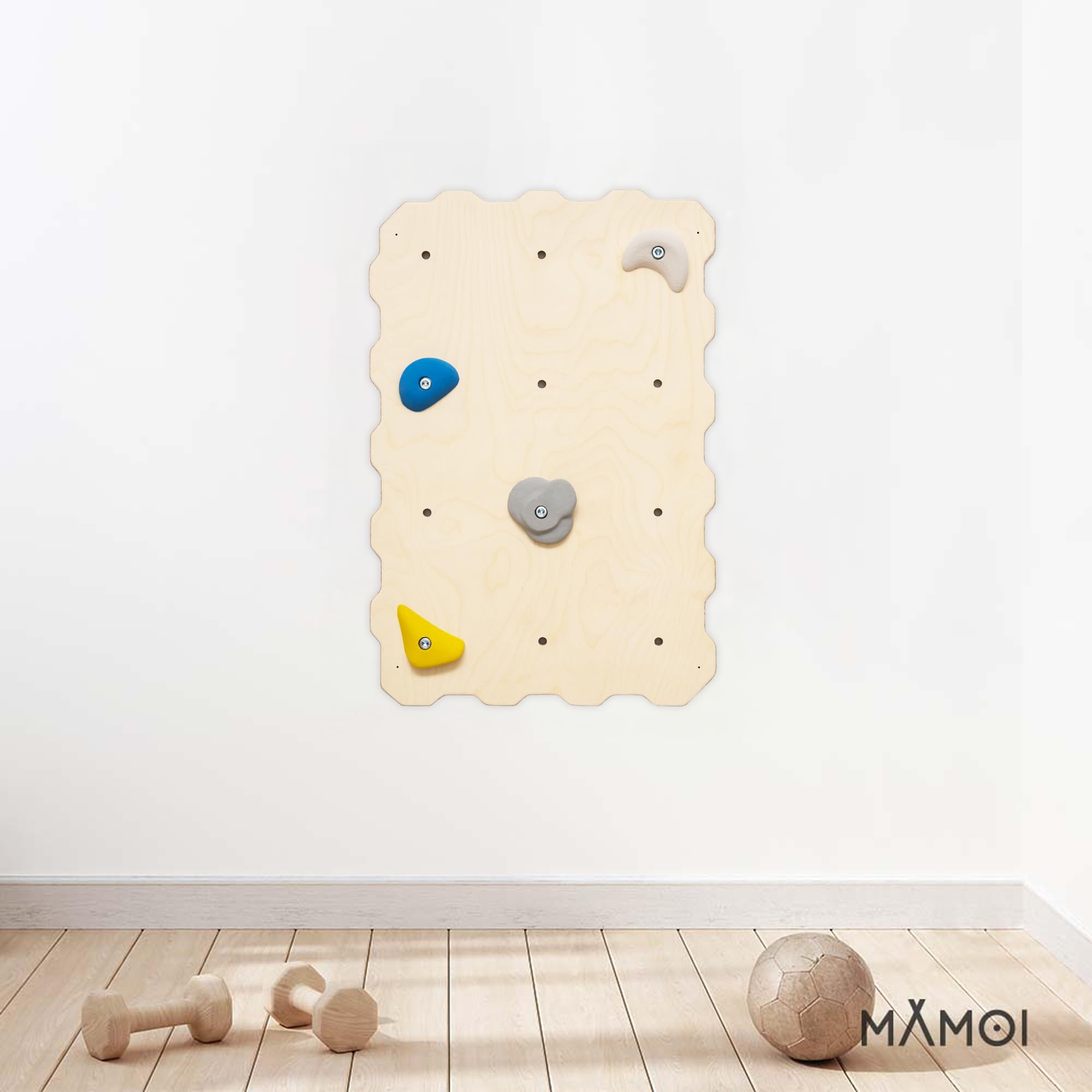 MAMOI® Kletterwand für kinderzimmer, Klettergerüst Indoor, Klettern mit Klettergriffe für Kinder, Klettersteine, Kletterturm mit Griffe, Klettergriffe, Montagesatz