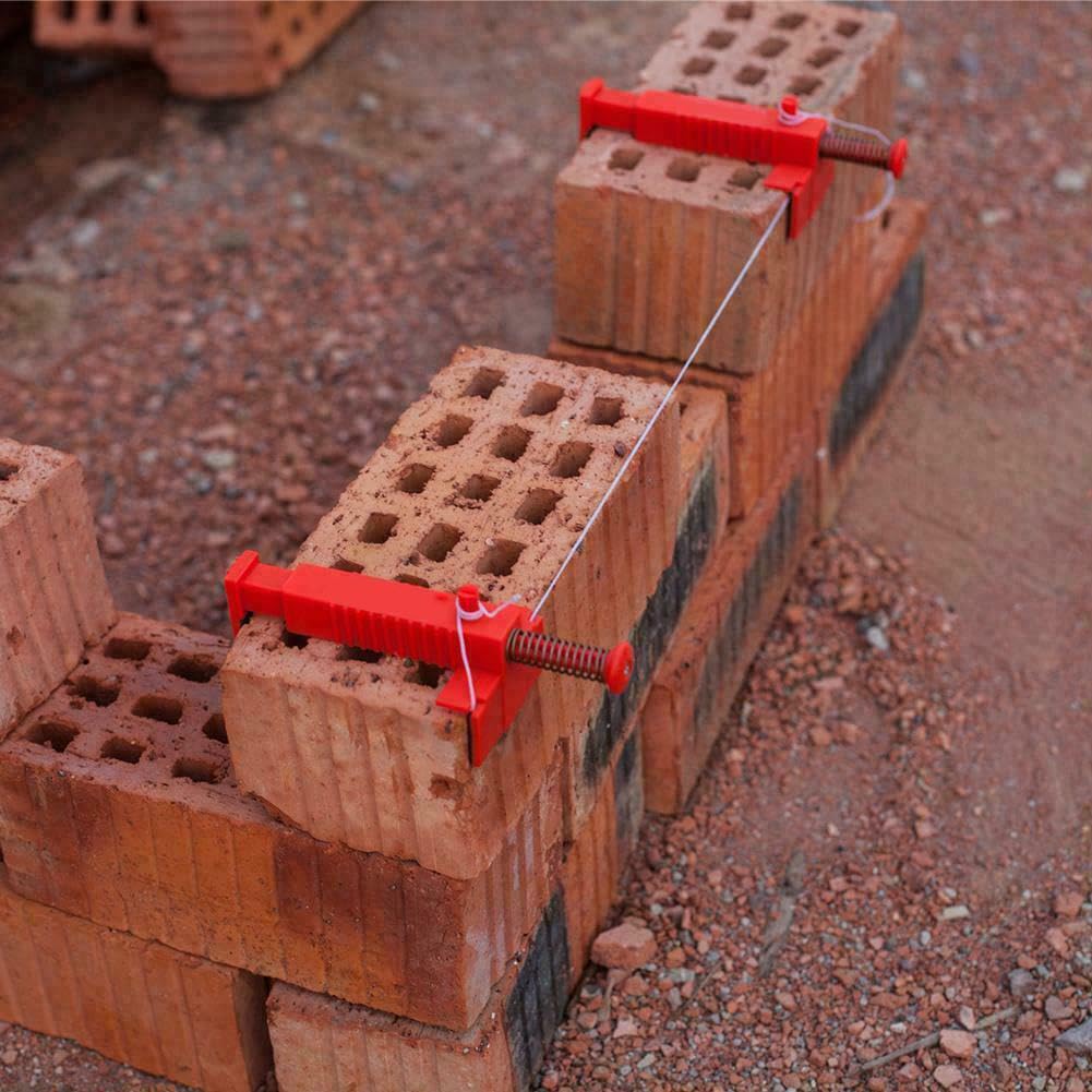 Lot de 4 pinces pour revêtements de brique, tiroir, truelle de maçonnerie, outil de fixation pour bâtiment, construction de bâtiments, extracteur de fil de brique, rouge