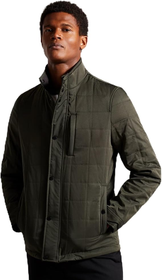 Ted Baker Men's Humber Quilted Jacket, Green at Amazon Men’s Clothing store