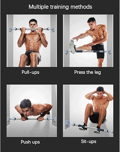 Miniatura 6 de AKT Barra horizontal multifunción, equipo de ejercicio en el hogar, sin perforar para pull-Ups Push Up Sit-Ups Carga de 440.9 lbs