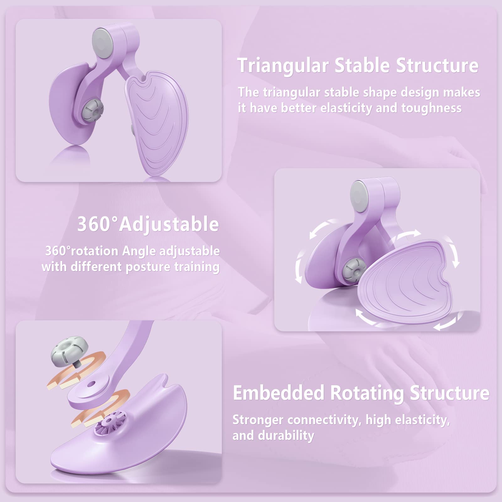Thigh Master BAVIKUNP Thigh Exercise Equipment, Inner Thigh Toner Exercise Equipment Hip Trainer, Kegel Thigh Exerciser Pelvic Pelvic Floor Trainer, Thigh Master Thigh Exerciser for Women (Purple)