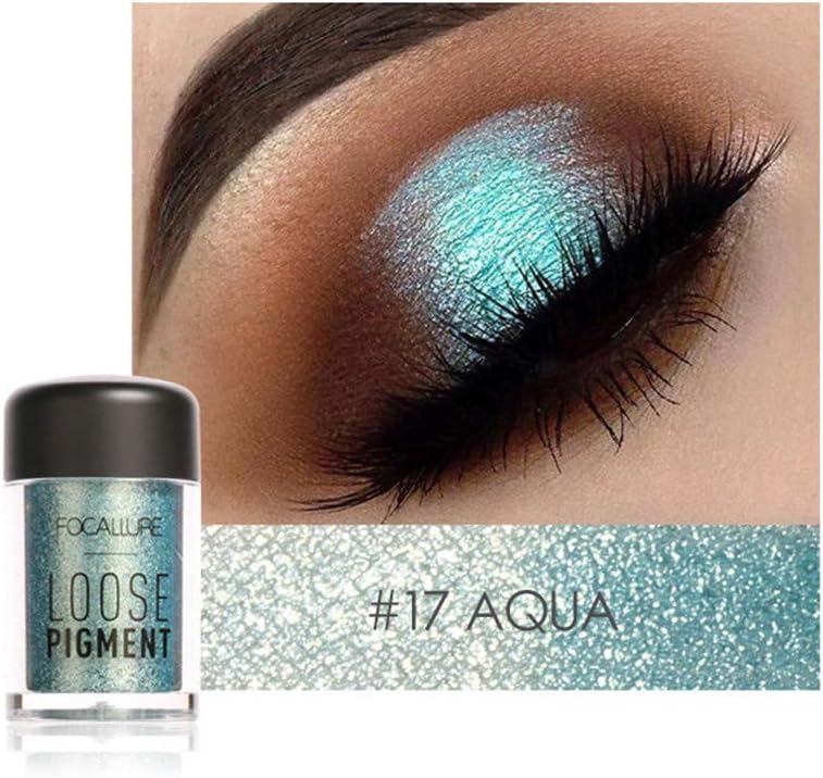 Faymio 18 Colors Glitter Eye Shadow Cosmetic Makeup Diamond Lips Loose Pigment Powder Chameleon Eyeshadow