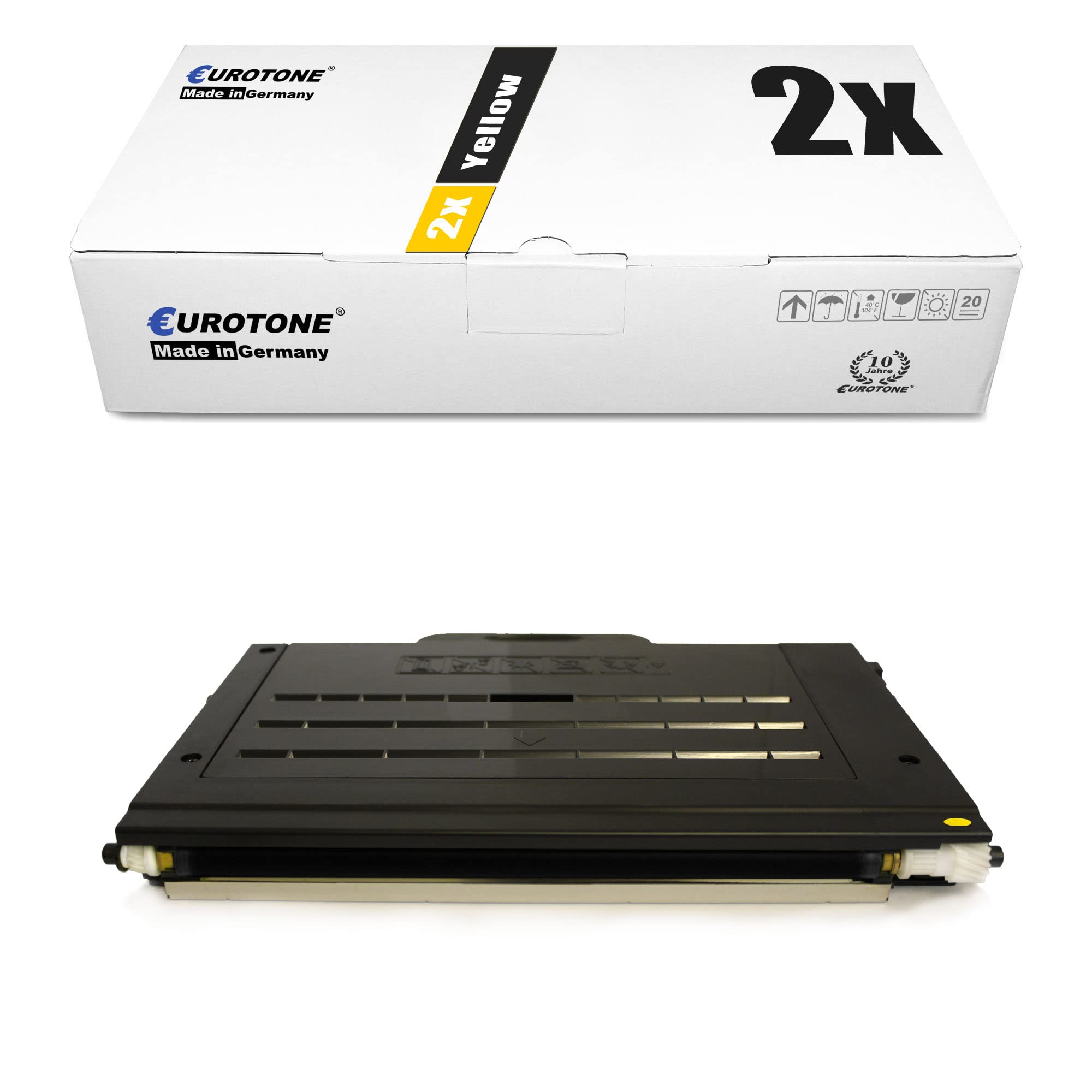 2X Phaser 6100 BD DN V BD kompatibel für Xerox Yellow 106R00682, Druckerpatronen