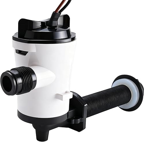 Miniatura 5 de Livewell Pump, 12V 800GPH 4.0A Live Bait Tank Aireador Cartucho Sumergible Barco Bomba de sentina