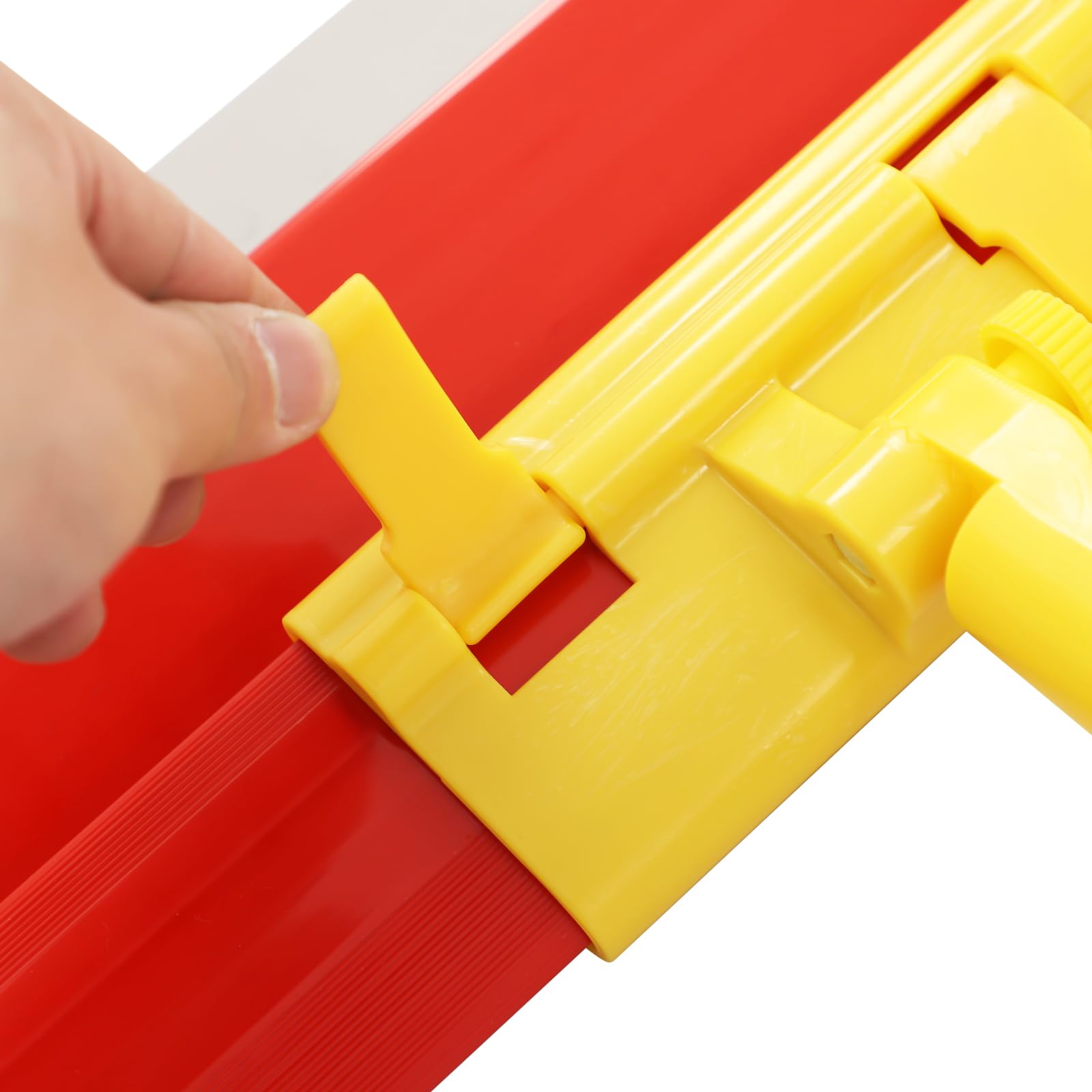 Zestaw szpachli powierzchniowych, ostrze ze stali nierdzewnej, 0,35 mm, 4-częściowy (80/60/40/25 cm), do tynkowania ścian i sufitów (czerwony)