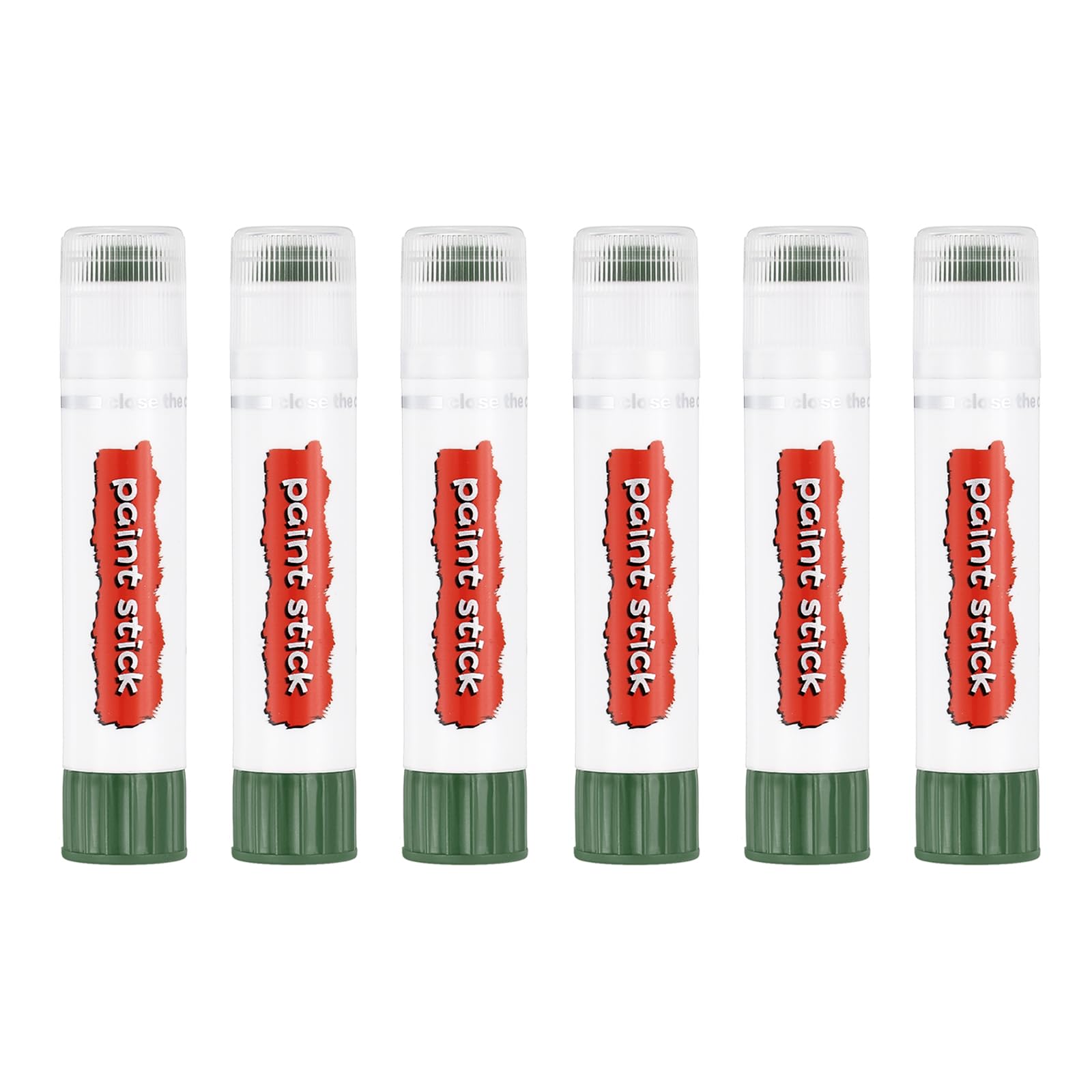 PATIKIL Solid Tempera Paints, 6 Pcs Washable Quick Drying Paint Sticks Paint Pens for Artists Beginners Art Supplies, Olive Green
