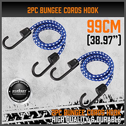 Horusdy 97142 Ratchet Straps, 2,200 Lb Break Strength, 4-Pack 15Ft Ratchet Tie Down Straps Set thumb #6