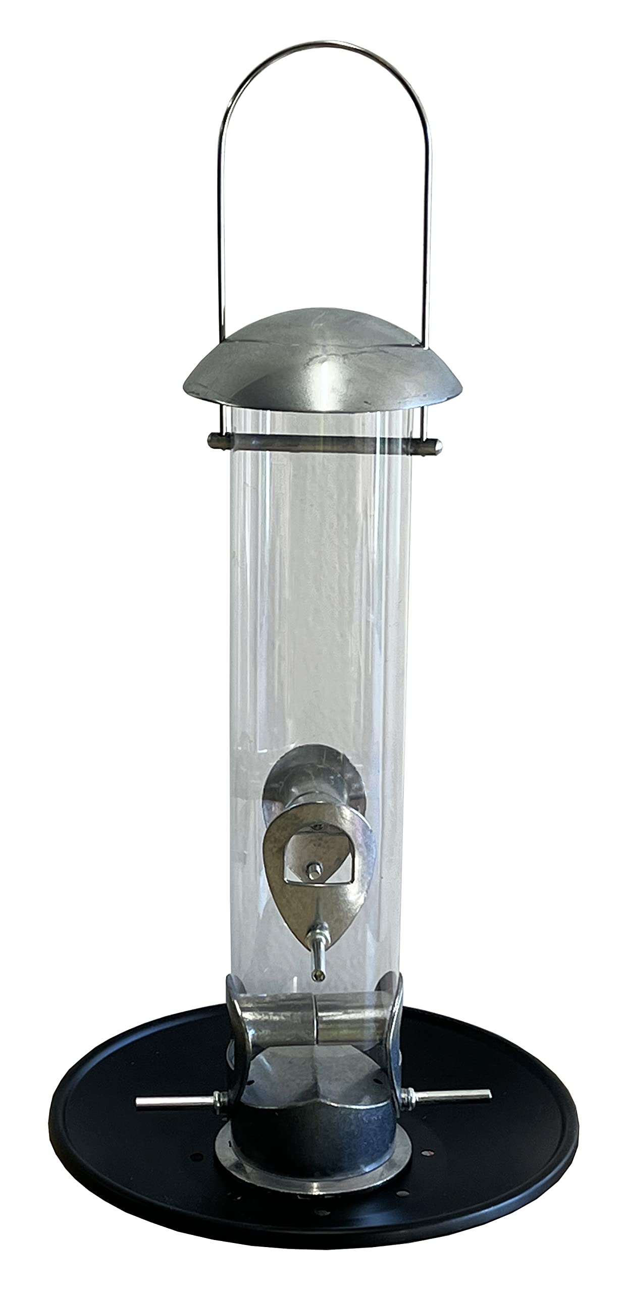 Selections Heavy Duty Hanging Aluminium Wild Bird Seed Feeder with 4 Feeding Ports & Seed Catcher Tray