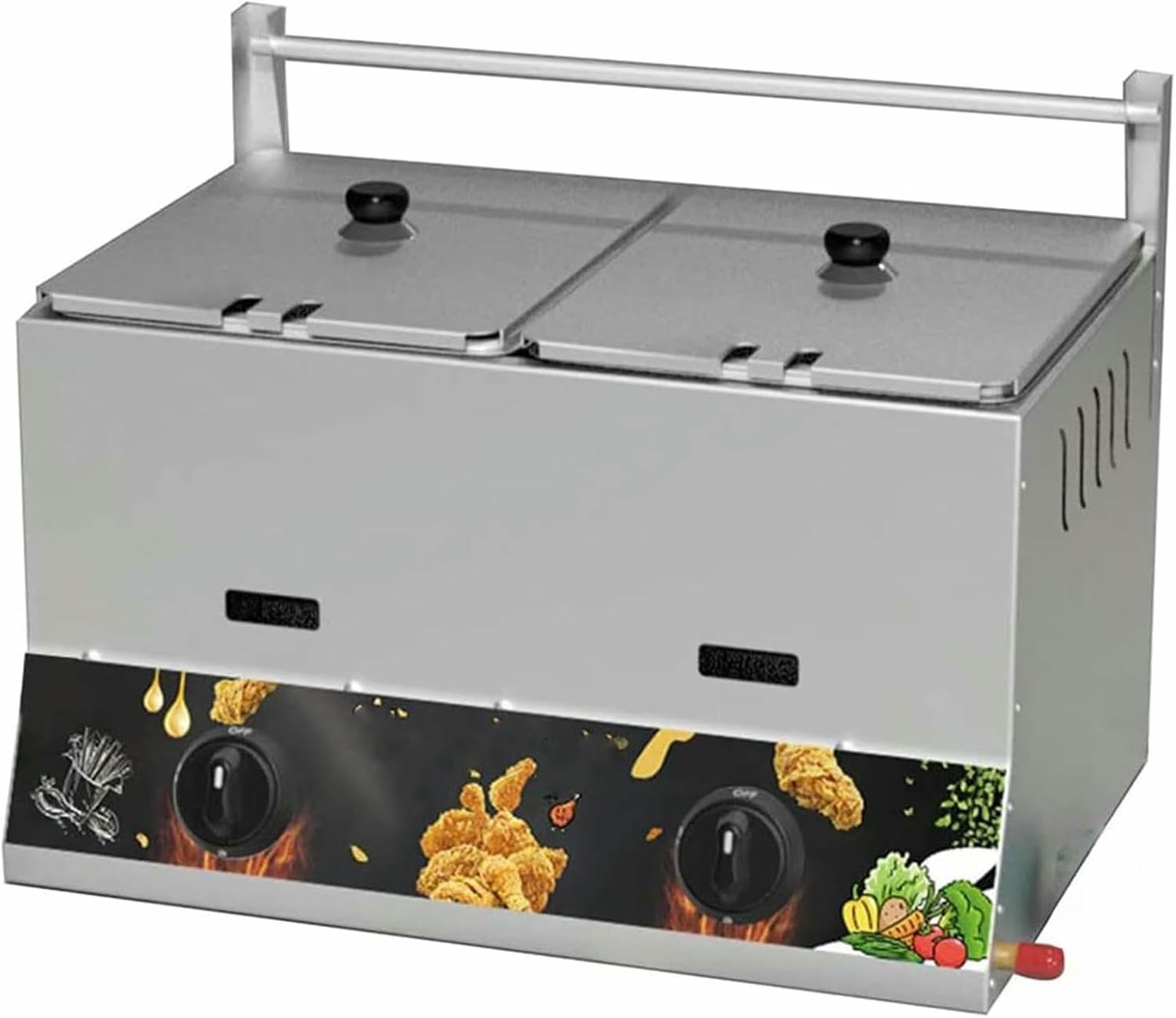 Friteuse à gaz 22 L en acier inoxydable pour assurer le rush dans votre restaurant