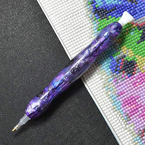 RECORDARME Diamond Art Pen, Diamond Painting Pen Tools Accessories, Ergonomic Design Resin Diamond Dot Pens(Violet) - Thumbnail 6