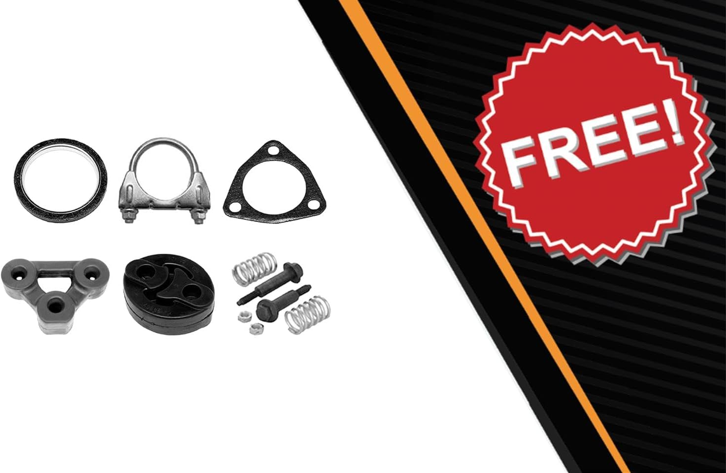 Exhaust Catalytic & Resonator Pipe Kit Compatible for 2006-2011 Honda Civic 2.0L | EPA-Approved | Stainless Steel | Northeastern Exhaust | Includes Gaskets, Clamp, Hangers, and Bolt Kit