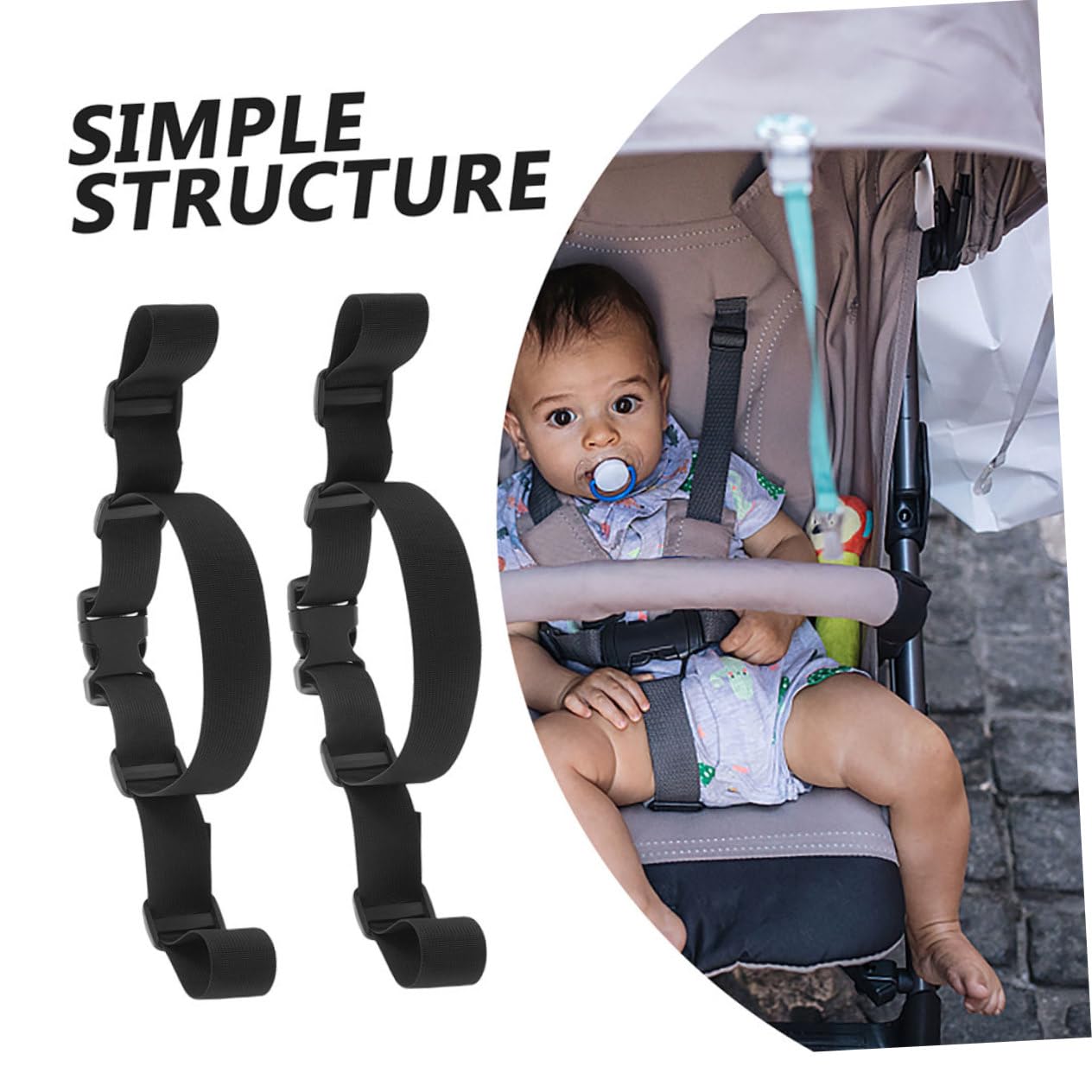 BESPORTBLE 3pcs Adjustable High Chair Straps for Baby Safety Toddler High Chair Harness Compatible Strollers Sturdy Nylon Material for Dining and Travel