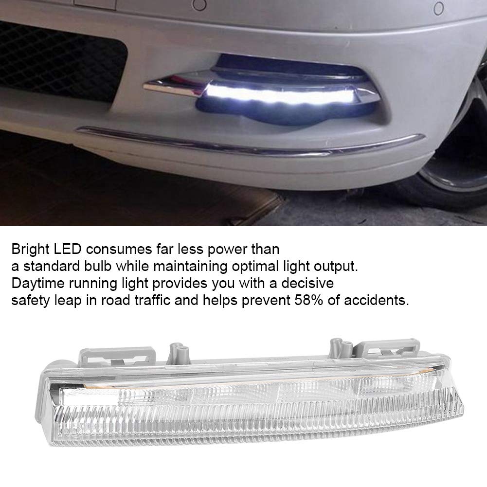 Qiilu Luce Diurna per Auto Accessorio Luce Diurna LED DRL 2049068900 2049069000 Sostituzione per W204 W212 R172(Left light)