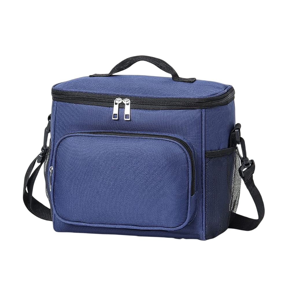Morbuy Foldable Small Cool Bag 10L Reusable Cooler Bag Outdoor Picnic Bag Insulated Cold Hot, Cool Bags for Lunch,Picnic,Camping,Beach,BBQ,Delivery (1pcs,Navy blue)