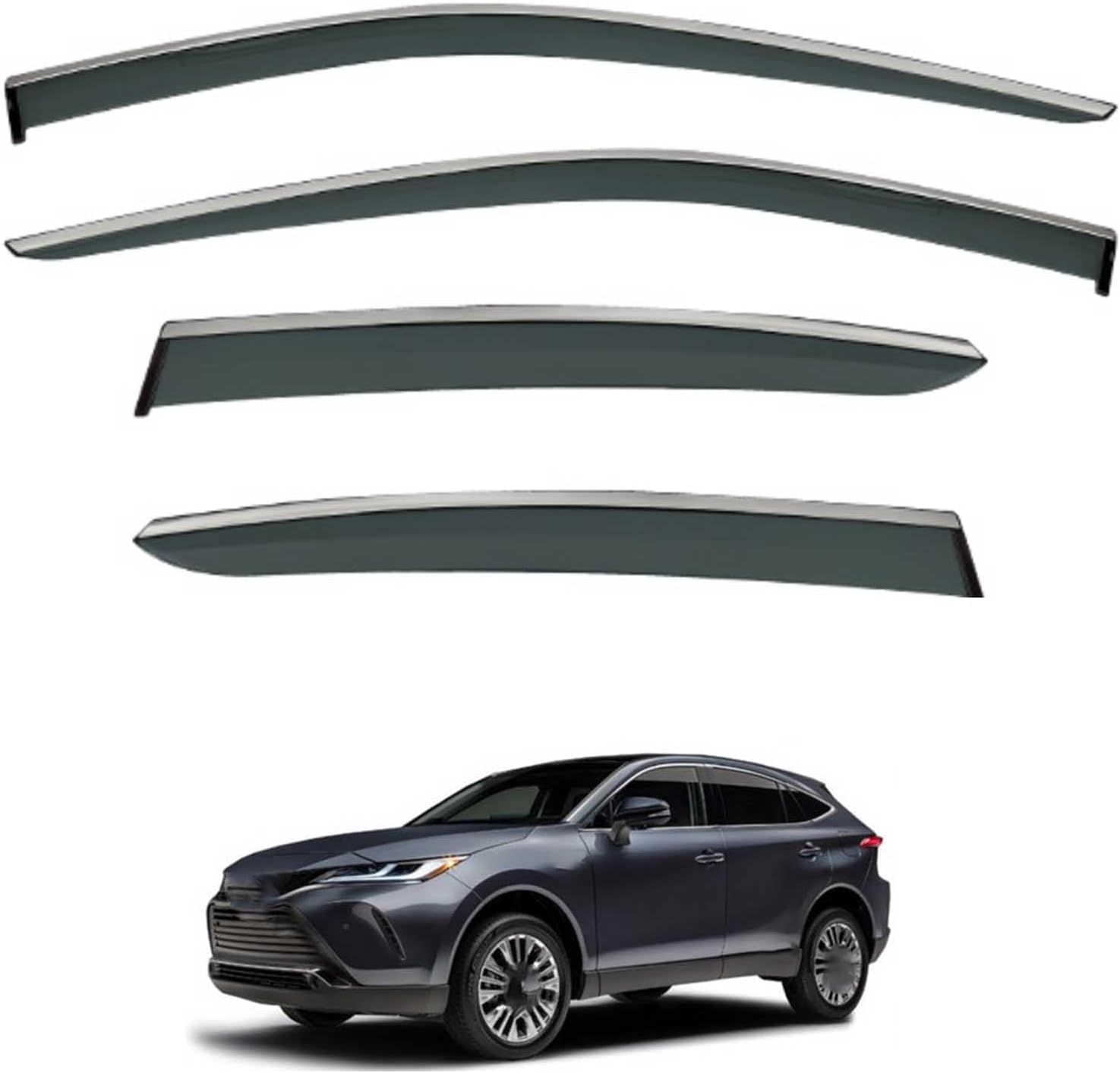 nwsplmy Wind Deflectors for Venza MK2-XU80 2020-2024, Rain Guards Window Visors, 4-Piece, Protects Against Fading & Cracks