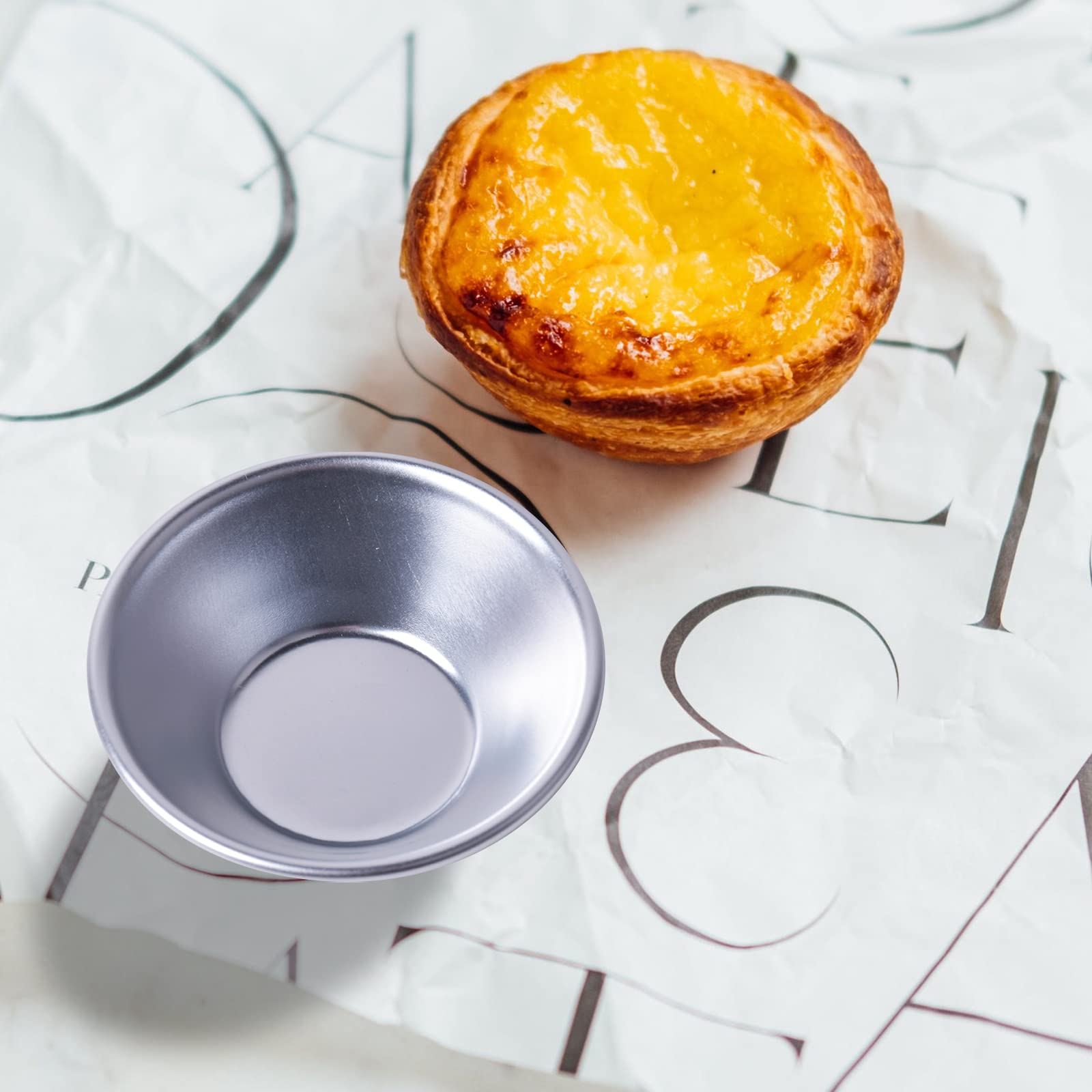 6 Stampi Per Crostatine In Alluminio Anodizzato – A Forma Di Fiore, Antiaderenti, 8,9x4,1 Cm, Per Muffin, Pastarelle E Budini