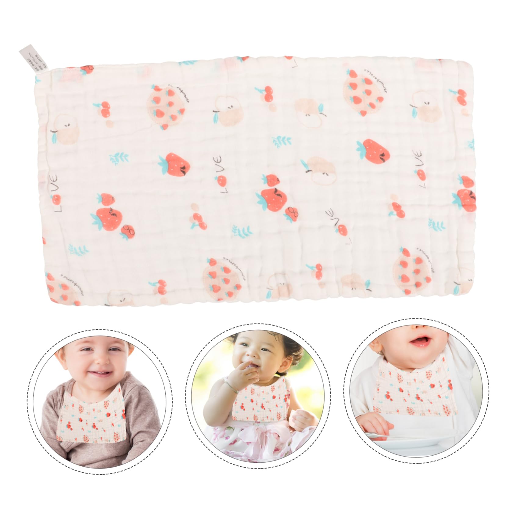 Panno Pappa Ragazzo Ragazza Assorbente 6 Pezzi 25x50 Cm Cotone Bianco | Riutilizzabile, Lavabile in Lavatrice, Asciugabile in Asciugatrice, per Festa Nascita e Compleanno