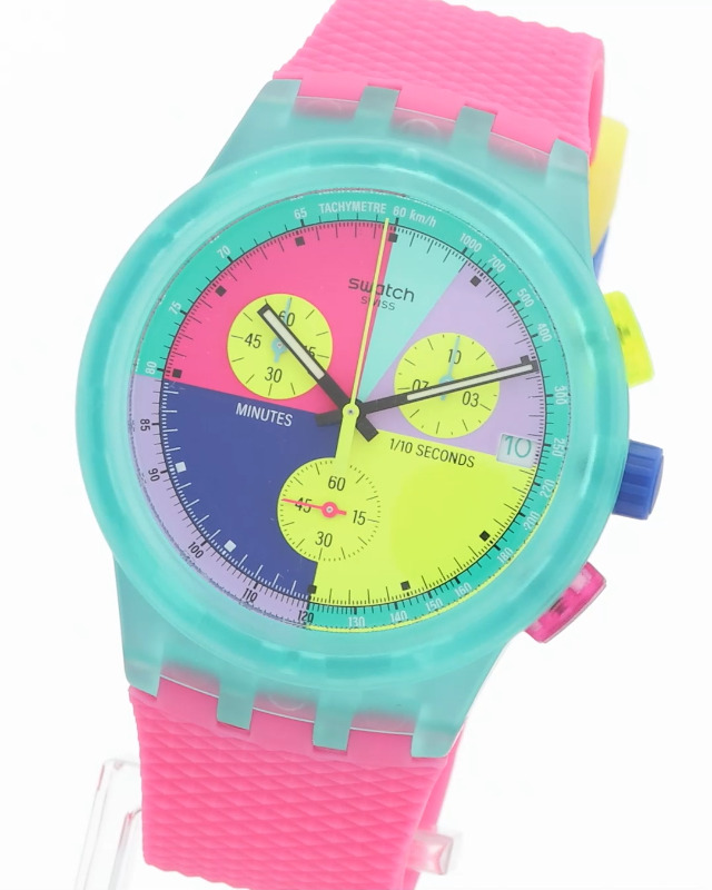 Amazon.co.jp: Swatch SUSG408 Wristwatch, SWATCH NEON FLASH ARROW