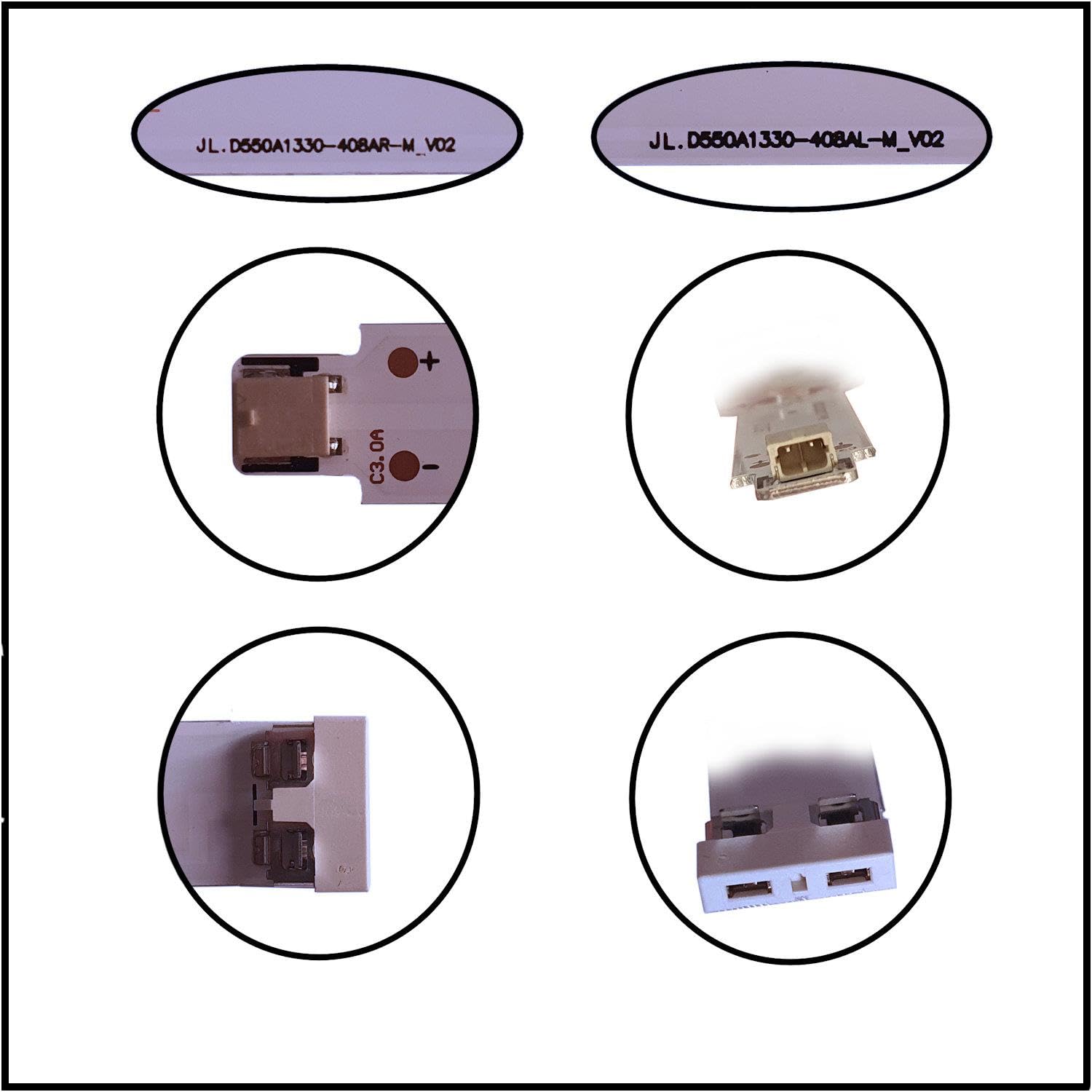 Generico KIT 8 BARRE LED TV PER SAMSUNG UE55AU7170 UE55AU7170U UE55AU7170UXZT