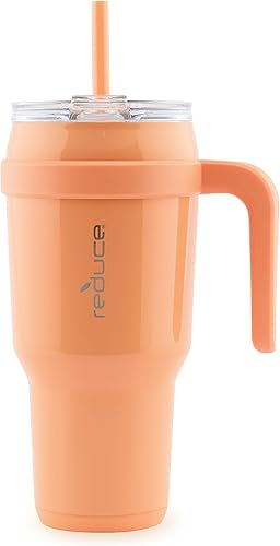 REDUCE Cold1 - Vaso de 40 onzas con asa, botella de agua de acero inoxidable aislada al vacío para el hogar, la oficina o el automóvil, taza